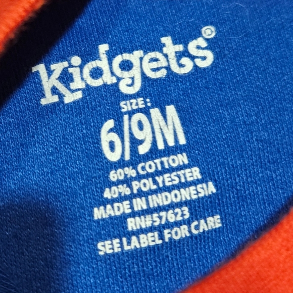 Kidgets Infant 6/9M Long Sleeve Bodysuit Football Big League Touchdown Champ - Picture 7 of 9